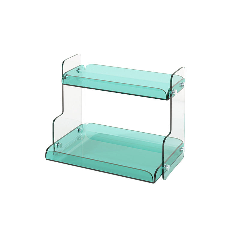 Acrylic Bookshelf Scandinavian Style Open Back Bookcase for Office and Study Room 12.6"L x 8.3"W x 10"H Green Clearhalo 'Bookcases' 'furn' 'furn_bookcases' 'Furniture' 'furniture_bookcases' 'kitchen' 'kitchen_bookcases' 'Living Room Furniture' 'Office Furniture' 4765791