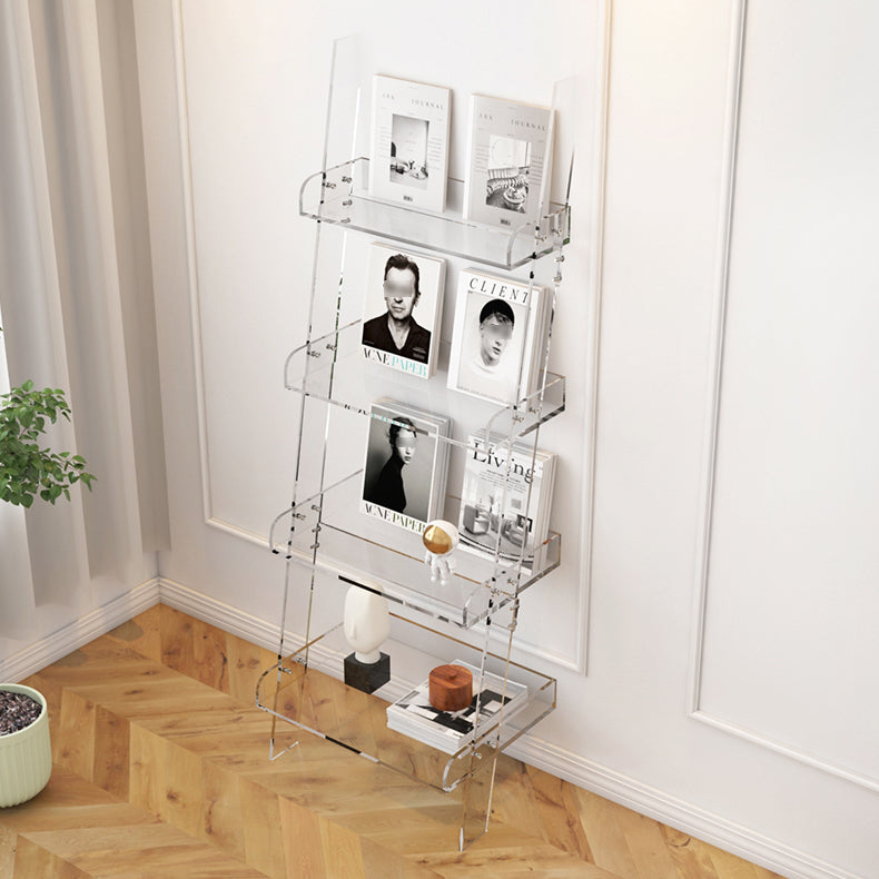Acrylic Bookshelf Scandinavian Style Open Back Bookcase for Office and Study Room Clearhalo 'Bookcases' 'furn' 'furn_bookcases' 'Furniture' 'furniture_bookcases' 'kitchen' 'kitchen_bookcases' 'Living Room Furniture' 'Office Furniture' 4765801
