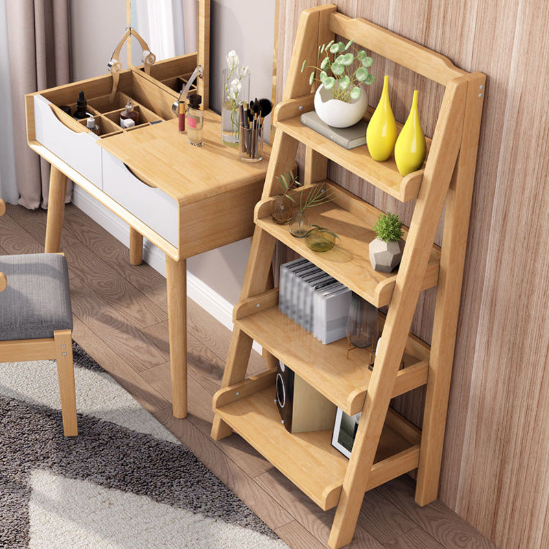 Modern Style Ladder Bookshelf Solid Wood Open Shelf Bookcase Clearhalo 'Bookcases' 'furn' 'furn_bookcases' 'Furniture' 'furniture_bookcases' 'kitchen' 'kitchen_bookcases' 'Living Room Furniture' 'Office Furniture' 4765823