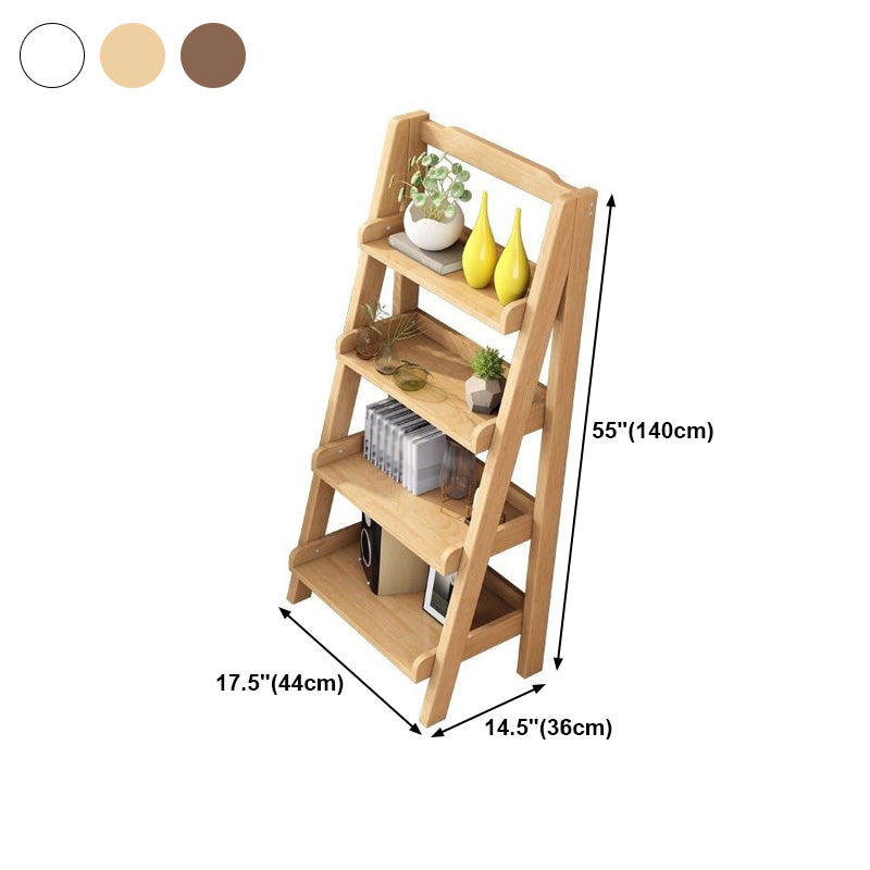 Modern Style Ladder Bookshelf Solid Wood Open Shelf Bookcase Clearhalo 'Bookcases' 'furn' 'furn_bookcases' 'Furniture' 'furniture_bookcases' 'kitchen' 'kitchen_bookcases' 'Living Room Furniture' 'Office Furniture' 4765825