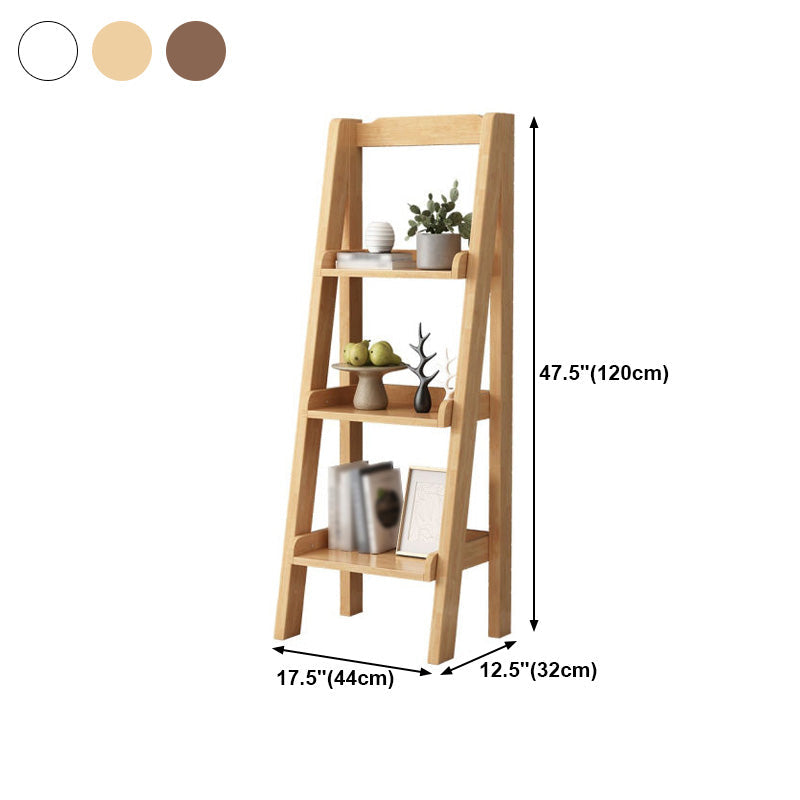 Modern Style Ladder Bookshelf Solid Wood Open Shelf Bookcase Clearhalo 'Bookcases' 'furn' 'furn_bookcases' 'Furniture' 'furniture_bookcases' 'kitchen' 'kitchen_bookcases' 'Living Room Furniture' 'Office Furniture' 4765827