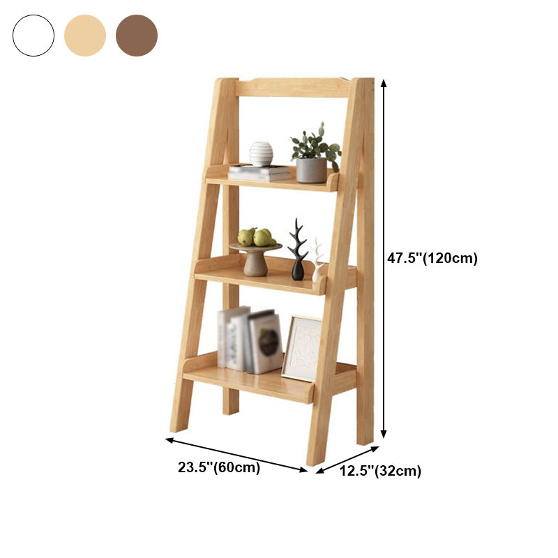 Modern Style Ladder Bookshelf Solid Wood Open Shelf Bookcase Clearhalo 'Bookcases' 'furn' 'furn_bookcases' 'Furniture' 'furniture_bookcases' 'kitchen' 'kitchen_bookcases' 'Living Room Furniture' 'Office Furniture' 4765828
