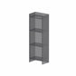 Acrylic Bookshelf Scandinavian Style Closed Back Bookcase for Office and Study Room 15.7"L x 9.8"W x 46.5"H Grey Clearhalo 'Bookcases' 'furn' 'furn_bookcases' 'Furniture' 'furniture_bookcases' 'kitchen' 'kitchen_bookcases' 'Living Room Furniture' 'Office Furniture' 4765830