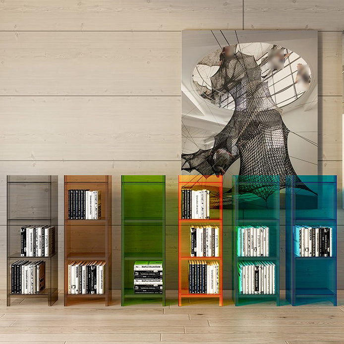 Acrylic Bookshelf Scandinavian Style Closed Back Bookcase for Office and Study Room Clearhalo 'Bookcases' 'furn' 'furn_bookcases' 'Furniture' 'furniture_bookcases' 'kitchen' 'kitchen_bookcases' 'Living Room Furniture' 'Office Furniture' 4765836