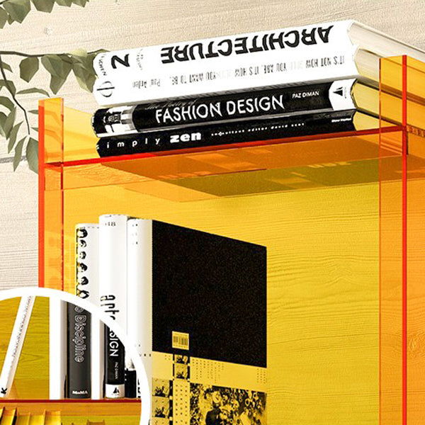 Acrylic Bookshelf Scandinavian Style Closed Back Bookcase for Office and Study Room Clearhalo 'Bookcases' 'furn' 'furn_bookcases' 'Furniture' 'furniture_bookcases' 'kitchen' 'kitchen_bookcases' 'Living Room Furniture' 'Office Furniture' 4765842