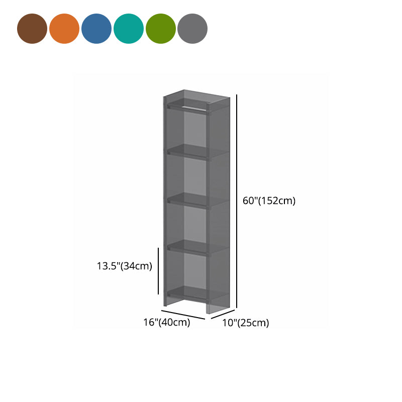 Acrylic Bookshelf Scandinavian Style Closed Back Bookcase for Office and Study Room Clearhalo 'Bookcases' 'furn' 'furn_bookcases' 'Furniture' 'furniture_bookcases' 'kitchen' 'kitchen_bookcases' 'Living Room Furniture' 'Office Furniture' 4765856
