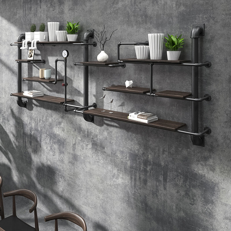 Metal Floating Bookcase Industrial Style Wall Mounted Closed Back Shelf Clearhalo 'Bookcases' 'furn' 'furn_bookcases' 'Furniture' 'furniture_bookcases' 'kitchen' 'kitchen_bookcases' 'Living Room Furniture' 'Office Furniture' 4765857