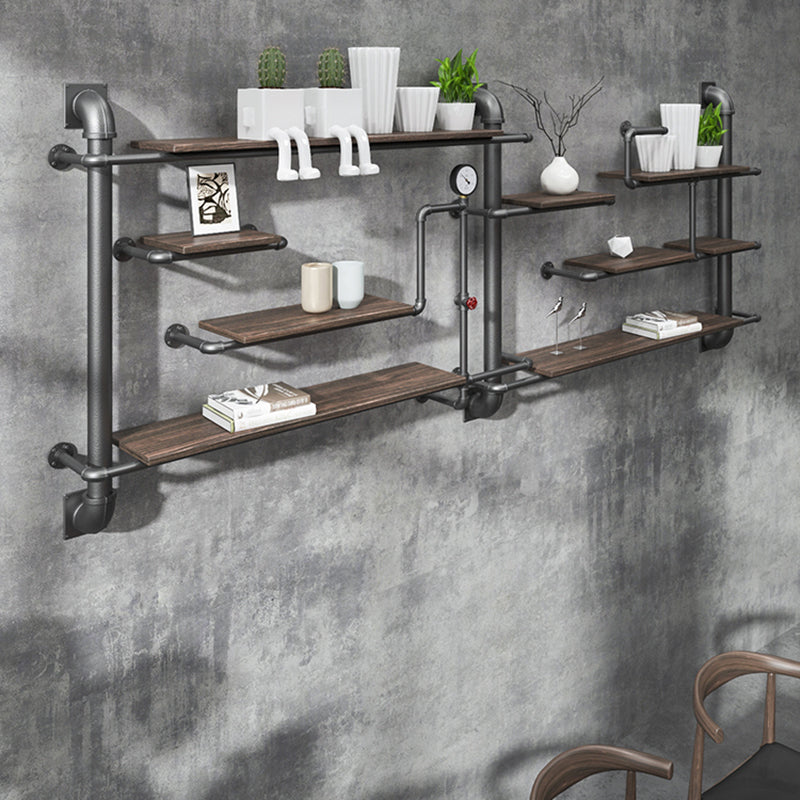 Metal Floating Bookcase Industrial Style Wall Mounted Closed Back Shelf Clearhalo 'Bookcases' 'furn' 'furn_bookcases' 'Furniture' 'furniture_bookcases' 'kitchen' 'kitchen_bookcases' 'Living Room Furniture' 'Office Furniture' 4765860