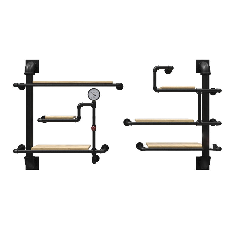 Metal Floating Bookcase Industrial Style Wall Mounted Closed Back Shelf 70.9"L x 7.9"W x 39.4"H Clearhalo 'Bookcases' 'furn' 'furn_bookcases' 'Furniture' 'furniture_bookcases' 'kitchen' 'kitchen_bookcases' 'Living Room Furniture' 'Office Furniture' 4765867