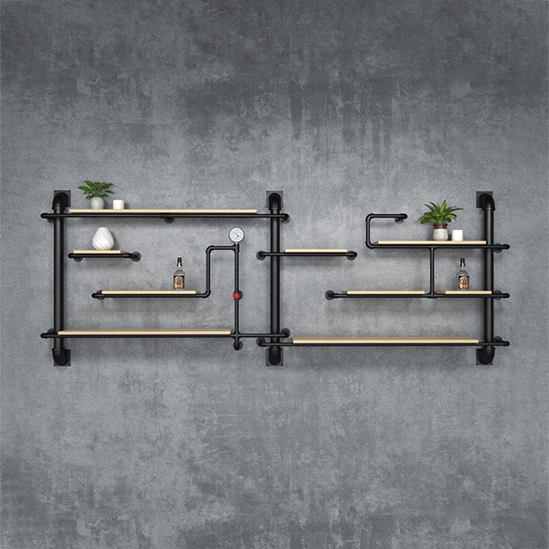 Metal Floating Bookcase Industrial Style Wall Mounted Closed Back Shelf Clearhalo 'Bookcases' 'furn' 'furn_bookcases' 'Furniture' 'furniture_bookcases' 'kitchen' 'kitchen_bookcases' 'Living Room Furniture' 'Office Furniture' 4765872