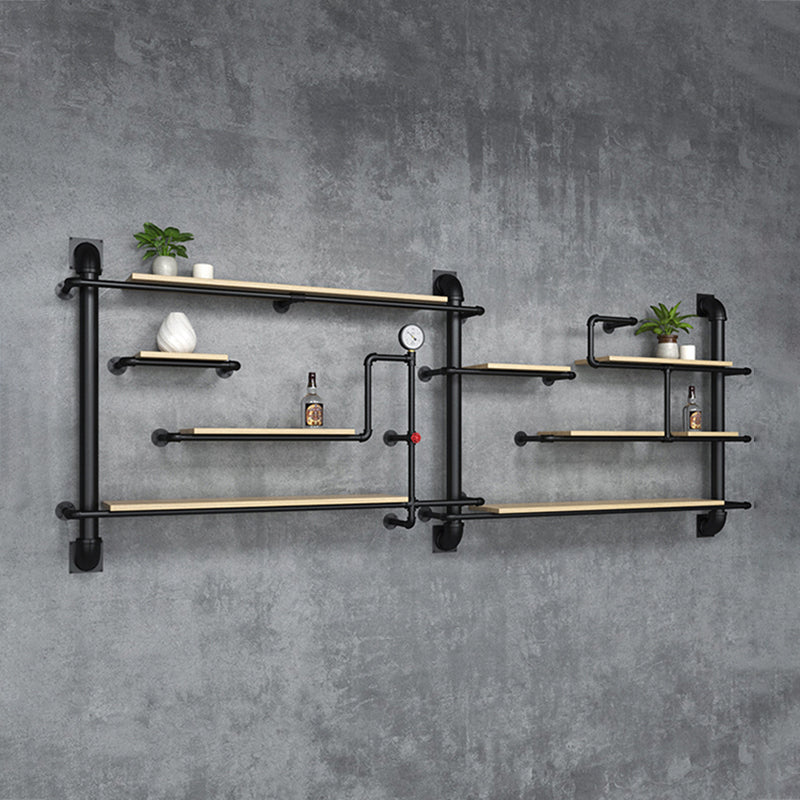 Metal Floating Bookcase Industrial Style Wall Mounted Closed Back Shelf Clearhalo 'Bookcases' 'furn' 'furn_bookcases' 'Furniture' 'furniture_bookcases' 'kitchen' 'kitchen_bookcases' 'Living Room Furniture' 'Office Furniture' 4765875