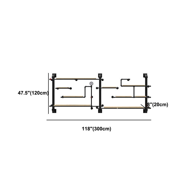 Metal Floating Bookcase Industrial Style Wall Mounted Closed Back Shelf Clearhalo 'Bookcases' 'furn' 'furn_bookcases' 'Furniture' 'furniture_bookcases' 'kitchen' 'kitchen_bookcases' 'Living Room Furniture' 'Office Furniture' 4765879