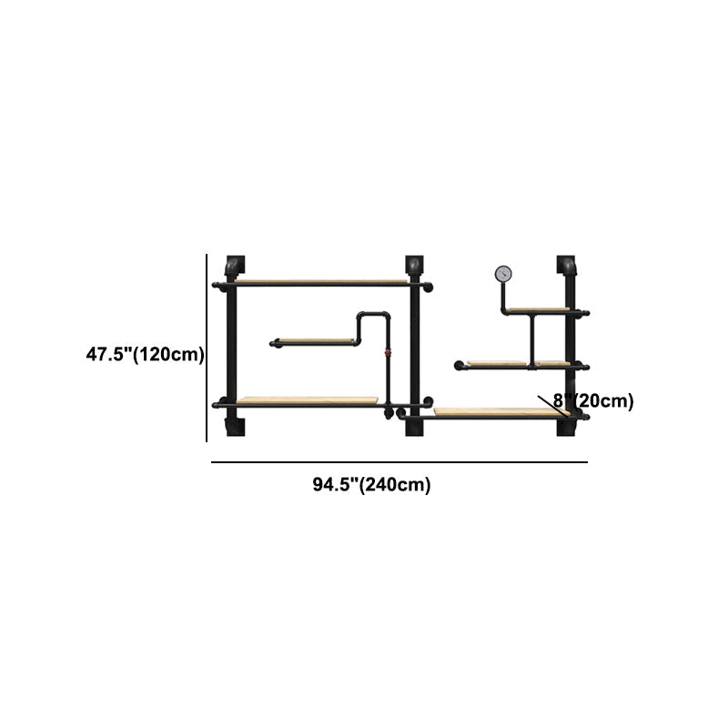 Metal Floating Bookcase Industrial Style Wall Mounted Closed Back Shelf Clearhalo 'Bookcases' 'furn' 'furn_bookcases' 'Furniture' 'furniture_bookcases' 'kitchen' 'kitchen_bookcases' 'Living Room Furniture' 'Office Furniture' 4765880