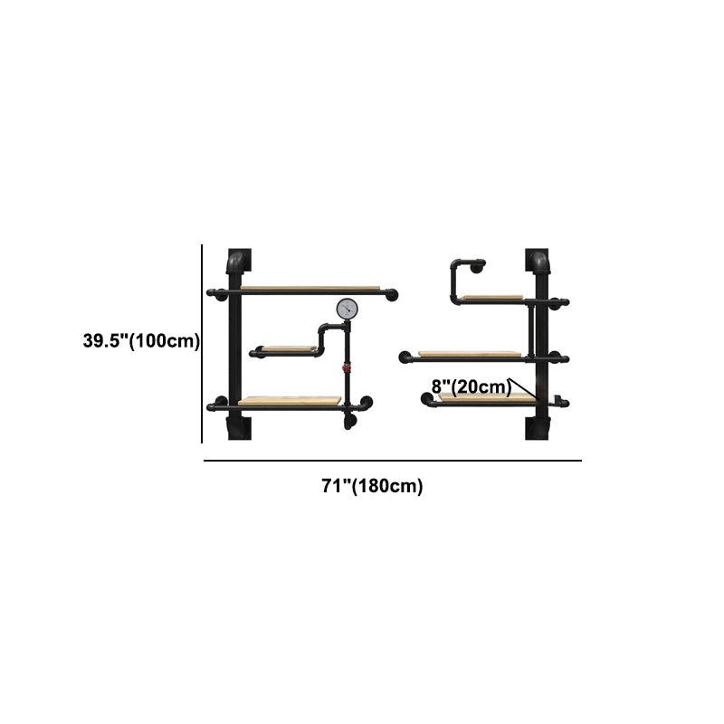 Metal Floating Bookcase Industrial Style Wall Mounted Closed Back Shelf Clearhalo 'Bookcases' 'furn' 'furn_bookcases' 'Furniture' 'furniture_bookcases' 'kitchen' 'kitchen_bookcases' 'Living Room Furniture' 'Office Furniture' 4765881