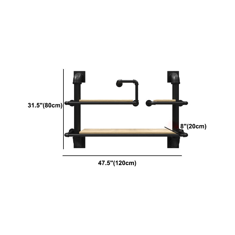 Metal Floating Bookcase Industrial Style Wall Mounted Closed Back Shelf Clearhalo 'Bookcases' 'furn' 'furn_bookcases' 'Furniture' 'furniture_bookcases' 'kitchen' 'kitchen_bookcases' 'Living Room Furniture' 'Office Furniture' 4765886