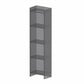 Acrylic Bookcase Scandinavian Style Closed Back Bookshelf for Office and Study Room 15.7"L x 9.8"W x 59.8"H Grey Clearhalo 'Bookcases' 'furn' 'furn_bookcases' 'Furniture' 'furniture_bookcases' 'kitchen' 'kitchen_bookcases' 'Living Room Furniture' 'Office Furniture' 4765894