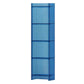 Acrylic Bookcase Scandinavian Style Closed Back Bookshelf for Office and Study Room 15.7"L x 9.8"W x 59.8"H Blue Clearhalo 'Bookcases' 'furn' 'furn_bookcases' 'Furniture' 'furniture_bookcases' 'kitchen' 'kitchen_bookcases' 'Living Room Furniture' 'Office Furniture' 4765901