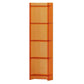 Acrylic Bookcase Scandinavian Style Closed Back Bookshelf for Office and Study Room 15.7"L x 9.8"W x 59.8"H Orange Clearhalo 'Bookcases' 'furn' 'furn_bookcases' 'Furniture' 'furniture_bookcases' 'kitchen' 'kitchen_bookcases' 'Living Room Furniture' 'Office Furniture' 4765915