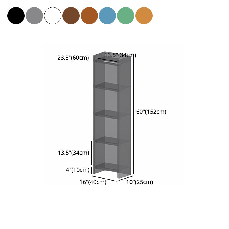 Acrylic Bookcase Scandinavian Style Closed Back Bookshelf for Office and Study Room Clearhalo 'Bookcases' 'furn' 'furn_bookcases' 'Furniture' 'furniture_bookcases' 'kitchen' 'kitchen_bookcases' 'Living Room Furniture' 'Office Furniture' 4765916