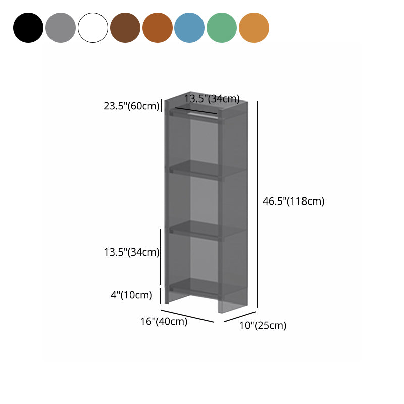 Acrylic Bookcase Scandinavian Style Closed Back Bookshelf for Office and Study Room Clearhalo 'Bookcases' 'furn' 'furn_bookcases' 'Furniture' 'furniture_bookcases' 'kitchen' 'kitchen_bookcases' 'Living Room Furniture' 'Office Furniture' 4765917