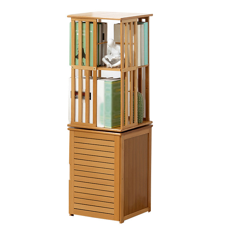 Modern Style Bookshelf Wooden Vertical Shelf Bookcase for Home 14.2"L x 14.2"W x 46.1"H Natural Clearhalo 'Bookcases' 'furn' 'furn_bookcases' 'Furniture' 'furniture_bookcases' 'kitchen' 'kitchen_bookcases' 'Living Room Furniture' 'Office Furniture' 4765926