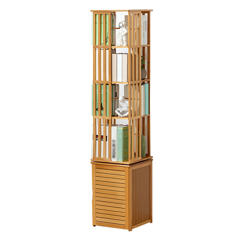 Modern Style Bookshelf Wooden Vertical Shelf Bookcase for Home 14.2"L x 14.2"W x 68.5"H Natural Clearhalo 'Bookcases' 'furn' 'furn_bookcases' 'Furniture' 'furniture_bookcases' 'kitchen' 'kitchen_bookcases' 'Living Room Furniture' 'Office Furniture' 4765928