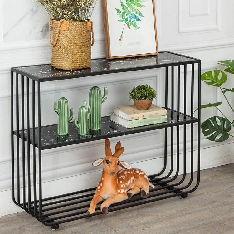 Glam Style Shelf Bookcase Open Back Bookcase for Office and Study Room Clearhalo 'Bookcases' 'furn' 'furn_bookcases' 'Furniture' 'furniture_bookcases' 'kitchen' 'kitchen_bookcases' 'Living Room Furniture' 'Office Furniture' 4765944