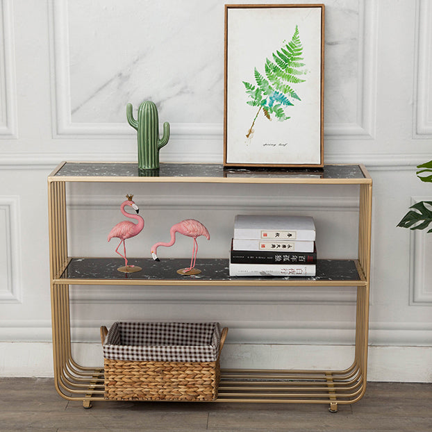 Glam Style Shelf Bookcase Open Back Bookcase for Office and Study Room Clearhalo 'Bookcases' 'furn' 'furn_bookcases' 'Furniture' 'furniture_bookcases' 'kitchen' 'kitchen_bookcases' 'Living Room Furniture' 'Office Furniture' 4765950