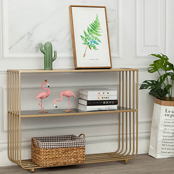 Glam Style Shelf Bookcase Open Back Bookcase for Office and Study Room Clearhalo 'Bookcases' 'furn' 'furn_bookcases' 'Furniture' 'furniture_bookcases' 'kitchen' 'kitchen_bookcases' 'Living Room Furniture' 'Office Furniture' 4765951