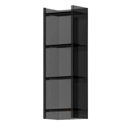 Acrylic Bookcase Scandinavian Style Closed Back Bookshelf for Office and Home 15.7"L x 9.8"W x 46.5"H Black Clearhalo 'Bookcases' 'furn' 'furn_bookcases' 'Furniture' 'furniture_bookcases' 'kitchen' 'kitchen_bookcases' 'Living Room Furniture' 'Office Furniture' 4765958