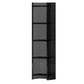 Acrylic Bookcase Scandinavian Style Closed Back Bookshelf for Office and Home 15.7"L x 9.8"W x 59.8"H Black Clearhalo 'Bookcases' 'furn' 'furn_bookcases' 'Furniture' 'furniture_bookcases' 'kitchen' 'kitchen_bookcases' 'Living Room Furniture' 'Office Furniture' 4765959