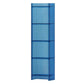 Acrylic Bookcase Scandinavian Style Closed Back Bookshelf for Office and Home 15.7"L x 9.8"W x 59.8"H Blue Clearhalo 'Bookcases' 'furn' 'furn_bookcases' 'Furniture' 'furniture_bookcases' 'kitchen' 'kitchen_bookcases' 'Living Room Furniture' 'Office Furniture' 4765967