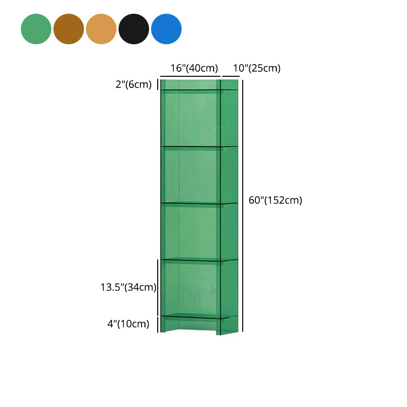 Acrylic Bookcase Scandinavian Style Closed Back Bookshelf for Office and Home Clearhalo 'Bookcases' 'furn' 'furn_bookcases' 'Furniture' 'furniture_bookcases' 'kitchen' 'kitchen_bookcases' 'Living Room Furniture' 'Office Furniture' 4765980