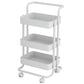 Industrial Vertical Etagere Bookshelf Iron Frame Plastic Shelf with Caster Wheels Clearhalo 'Bookcases' 'furn' 'furn_bookcases' 'Furniture' 'furniture_bookcases' 'kitchen' 'kitchen_bookcases' 'Living Room Furniture' 'Office Furniture' 4765989
