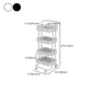Industrial Vertical Etagere Bookshelf Iron Frame Plastic Shelf with Caster Wheels Clearhalo 'Bookcases' 'furn' 'furn_bookcases' 'Furniture' 'furniture_bookcases' 'kitchen' 'kitchen_bookcases' 'Living Room Furniture' 'Office Furniture' 4766005