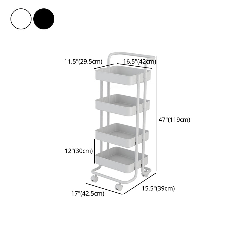 Industrial Vertical Etagere Bookshelf Iron Frame Plastic Shelf with Caster Wheels Clearhalo 'Bookcases' 'furn' 'furn_bookcases' 'Furniture' 'furniture_bookcases' 'kitchen' 'kitchen_bookcases' 'Living Room Furniture' 'Office Furniture' 4766005