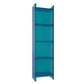 Scandinavian Style Shelf Bookcase Acrylic Closed Back Bookshelf for Office and Study Room 15.7"L x 9.8"W x 59.8"H Blue Clearhalo 'Bookcases' 'furn' 'furn_bookcases' 'Furniture' 'furniture_bookcases' 'kitchen' 'kitchen_bookcases' 'Living Room Furniture' 'Office Furniture' 4766021