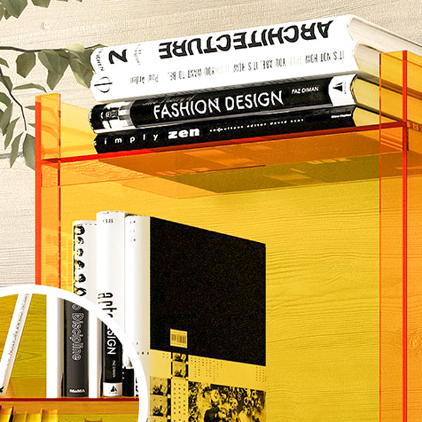 Scandinavian Style Shelf Bookcase Acrylic Closed Back Bookshelf for Office and Study Room Clearhalo 'Bookcases' 'furn' 'furn_bookcases' 'Furniture' 'furniture_bookcases' 'kitchen' 'kitchen_bookcases' 'Living Room Furniture' 'Office Furniture' 4766022