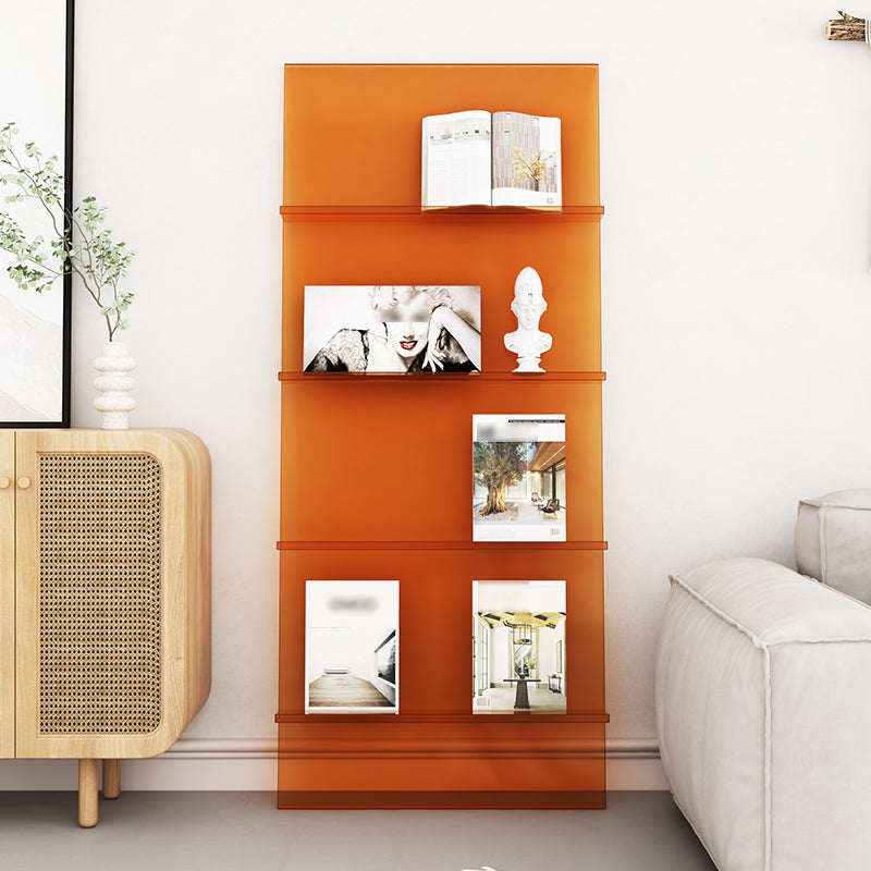 Scandinavian Closed Back Etagere Bookshelf Acrylic Vertical Bookshelf for Living Room Clearhalo 'Bookcases' 'furn' 'furn_bookcases' 'Furniture' 'furniture_bookcases' 'kitchen' 'kitchen_bookcases' 'Living Room Furniture' 'Office Furniture' 4766039