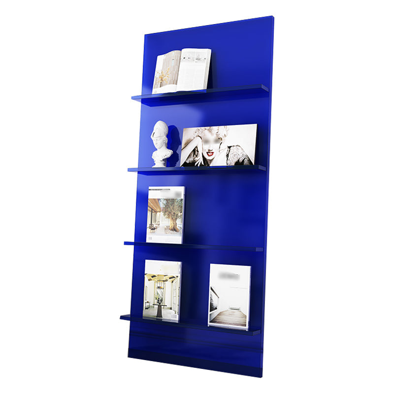 Scandinavian Closed Back Etagere Bookshelf Acrylic Vertical Bookshelf for Living Room Blue Clearhalo 'Bookcases' 'furn' 'furn_bookcases' 'Furniture' 'furniture_bookcases' 'kitchen' 'kitchen_bookcases' 'Living Room Furniture' 'Office Furniture' 4766040