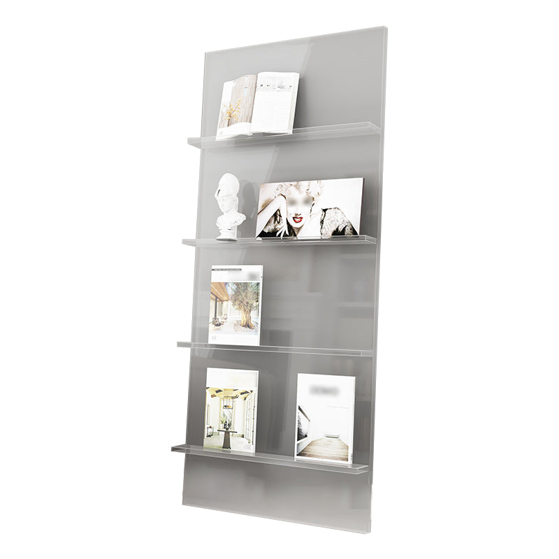 Scandinavian Closed Back Etagere Bookshelf Acrylic Vertical Bookshelf for Living Room Clear Clearhalo 'Bookcases' 'furn' 'furn_bookcases' 'Furniture' 'furniture_bookcases' 'kitchen' 'kitchen_bookcases' 'Living Room Furniture' 'Office Furniture' 4766041