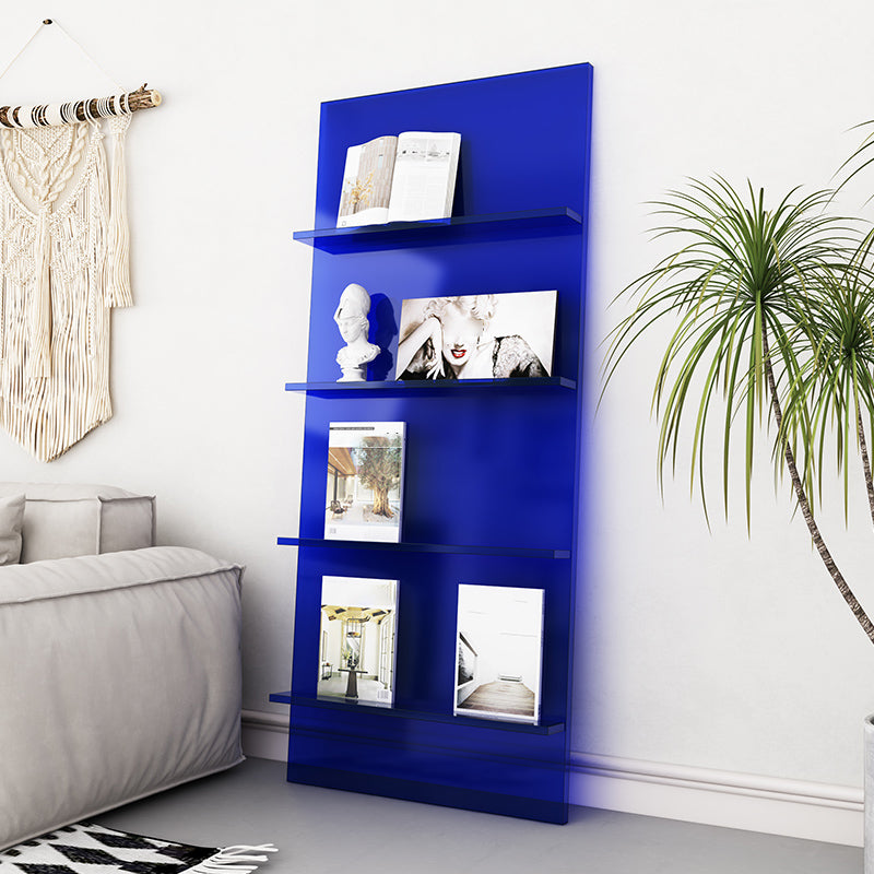 Scandinavian Closed Back Etagere Bookshelf Acrylic Vertical Bookshelf for Living Room Clearhalo 'Bookcases' 'furn' 'furn_bookcases' 'Furniture' 'furniture_bookcases' 'kitchen' 'kitchen_bookcases' 'Living Room Furniture' 'Office Furniture' 4766044