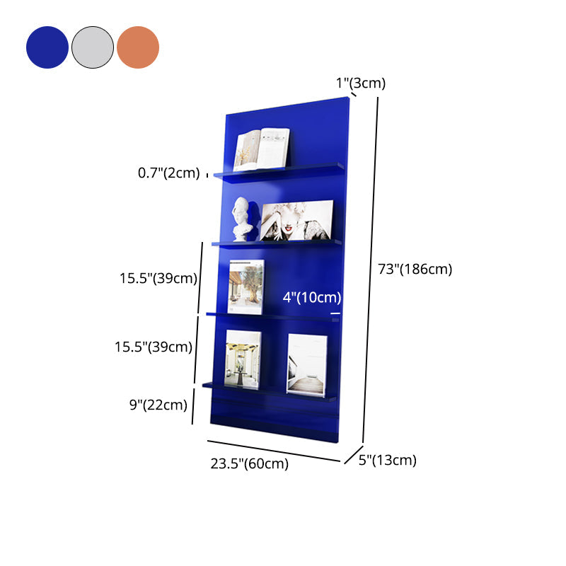 Scandinavian Closed Back Etagere Bookshelf Acrylic Vertical Bookshelf for Living Room Clearhalo 'Bookcases' 'furn' 'furn_bookcases' 'Furniture' 'furniture_bookcases' 'kitchen' 'kitchen_bookcases' 'Living Room Furniture' 'Office Furniture' 4766048