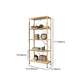 Scandinavian Open Etagere Bookshelf with Gold Iron Frame White Manufactured Wood Shelf Clearhalo 'Bookcases' 'furn' 'furn_bookcases' 'Furniture' 'furniture_bookcases' 'kitchen' 'kitchen_bookcases' 'Living Room Furniture' 'Office Furniture' 4766064