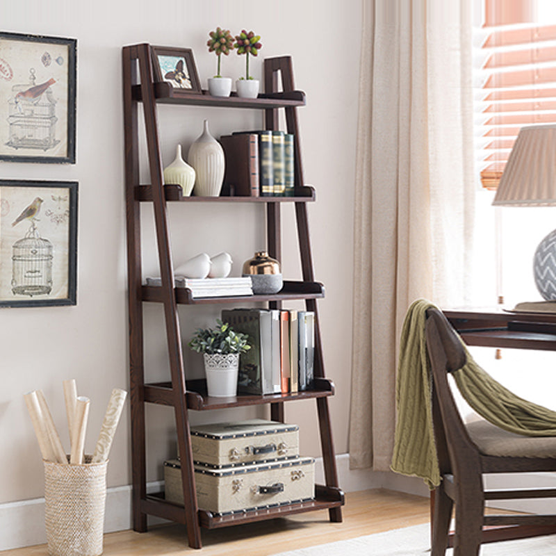 Modern Style Ladder Bookshelf Solid Wood Shelf Bookcase for Study Room Clearhalo 'Bookcases' 'furn' 'furn_bookcases' 'Furniture' 'furniture_bookcases' 'kitchen' 'kitchen_bookcases' 'Living Room Furniture' 'Office Furniture' 4766072