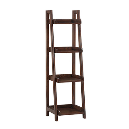 Modern Style Ladder Bookshelf Solid Wood Shelf Bookcase for Study Room 18.9"L x 15"W x 51.2"H Walnut Clearhalo 'Bookcases' 'furn' 'furn_bookcases' 'Furniture' 'furniture_bookcases' 'kitchen' 'kitchen_bookcases' 'Living Room Furniture' 'Office Furniture' 4766080