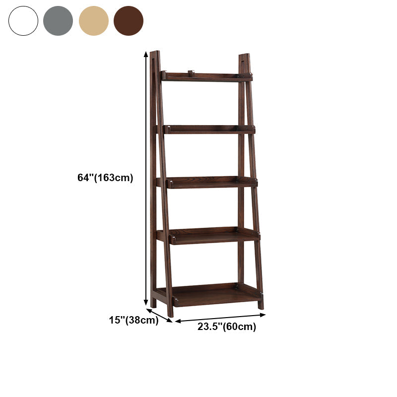 Modern Style Ladder Bookshelf Solid Wood Shelf Bookcase for Study Room Clearhalo 'Bookcases' 'furn' 'furn_bookcases' 'Furniture' 'furniture_bookcases' 'kitchen' 'kitchen_bookcases' 'Living Room Furniture' 'Office Furniture' 4766085