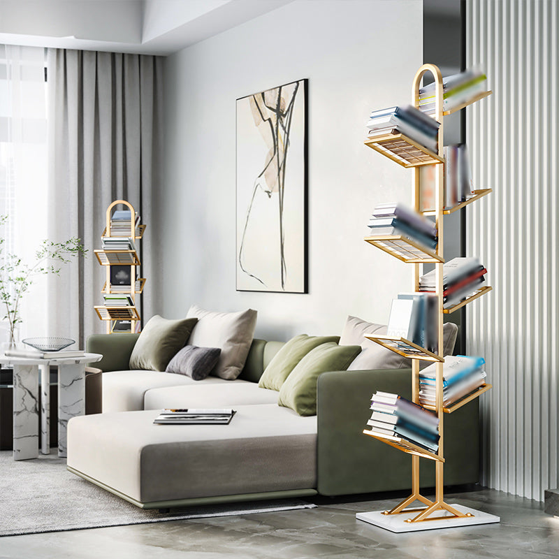 Modern Style Metal Bookshelf Etagere Shelf Bookcase for Home Clearhalo 'Bookcases' 'furn' 'furn_bookcases' 'Furniture' 'furniture_bookcases' 'kitchen' 'kitchen_bookcases' 'Living Room Furniture' 'Office Furniture' 4766105