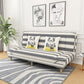 Tight Back Linen Armless Sofa with Foldable and Wear-resisting for Apartment Gray White Striped Clearhalo 'furn' 'furn_sofas' 'Furniture' 'furniture_sofas' 'kitchen' 'kitchen_sofas' 'Living Room Furniture' 'Sofa' 'sofas' 4766197