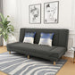 Tight Back Linen Armless Sofa with Foldable and Wear-resisting for Apartment Black Clearhalo 'furn' 'furn_sofas' 'Furniture' 'furniture_sofas' 'kitchen' 'kitchen_sofas' 'Living Room Furniture' 'Sofa' 'sofas' 4766198